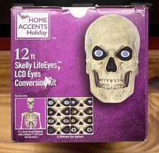 HOME ACCENTS - Halloween 12 ft Skelly LifeEyes LCD Eyes Conversion Kit – NEW picture