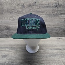Vintage 90s LHU Lock Haven University Football Baseball Hat SnapBack Cap Sports picture