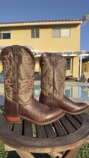 Lama Krauss Brown Western Cowboy Boots 11.5 EE picture