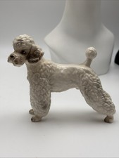 Vintage LEFTON China Porcelain White Poodle MCM Dog Figurine Collectible H6659 picture