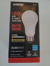 Satco S9316 (3 Bulb) 3-Way LED/A19/3/9/12W/27K 120V  30/70/100 Watt Equal 2700K picture