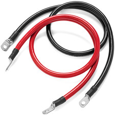 Spartan Power 2 AWG Battery Cables - Made in the USA Terminated 5/16