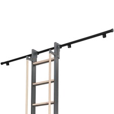 Sliding Library Ladder with 6.6FT Hook Track,96