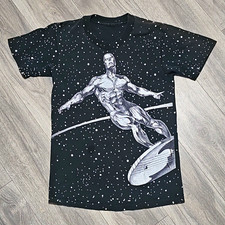 Vintage 1992 Marvel Silver Surfer  Single Stitch 90s All Over Print picture