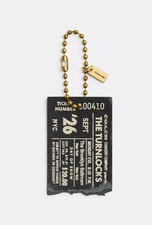 COACH The Turnlocks Concert Ticket Bag Charm Brass/Black CHQ93 NEW picture