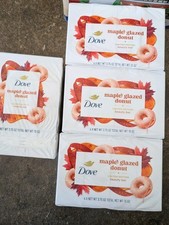 4 Dove Holiday Treats Maple Glazed Donut Beauty Bar Soap Moisturizing x3.75oz picture