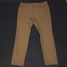 Lululemon Commission ABC Trouser Classic Pants 36 Brown Warpstreme Performance picture