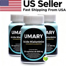 3 bottles Hyaluronic Acid 30 Capsules 850mg Daily Health Supplement New-- picture