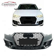For 2017 2018 2019 Audi A4 UPGRADE BODY KIT RS4 FRONT BUMPER W/ GRILLE picture