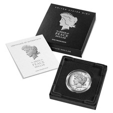 2023-S Proof $1 Peace Silver Dollar Box, OGP & COA picture