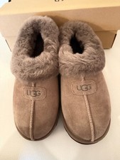 NIB UGG UGGS AUSTRALIA Tazzette Genuine Shearling Collar Slipper caribou 9 picture