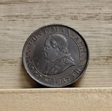 1867 R 1/2 Soldo (2 1/2 Cent) Italian States Papal States Coin picture
