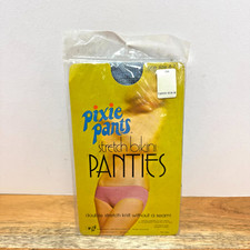 Vintage 1974 Pixie Pants Womens Stretch Bikini Panties FADED DENIM Size 4-7 NOS picture