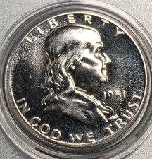 1951 Proof Franklin Silver 50¢ **VERY NICE COIN** (Stock Photo) picture