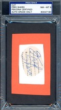 Fred Shero PSA DNA Signed 3x5 Index Card Cut Autograph picture