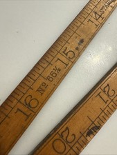 Stanley Vintage Original No. 66 1/2 Wooden Folding Rule Measuring Tool picture