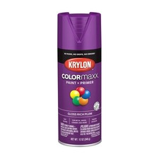 Krylon Colormaxx Gloss Spray Paint & Primer, 1 Count (Pack of 1), Rich Plum picture