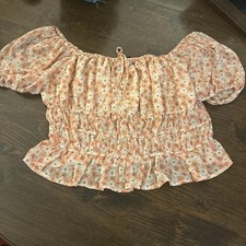 Forever 21 Women's Pink and Orange Blous picture
