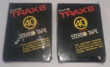 Trax8 40 Low Noise 8 Track Blank Recording New Sealed Lot of (2) Very Rare Media picture
