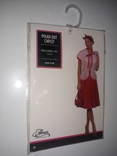 Polka Dot Caplet Shirt Womens One Size Red Costume Cosplay Vintage 1950s NEW picture