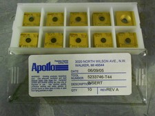 Apollo Tool #5233746-T44 Carbide Inserts QTY. 10 USA picture