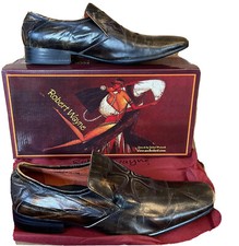 Robert Wayne Andrei Protsouk Artwork Brown Distress Leather Shoe Cruz 9 Cross picture
