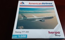 Herpa Wings 1:500 Scale BOEING 777-200 AMERICAN AIRLINES Diecast Model picture