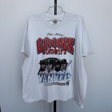 New York Yankees VINTAGE Bronx Bombers T-Shirt XL VTG 1998 jeter bernie VTG picture