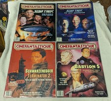 CINEFANTASTIQUE 80's & 90's Lot - 4 Issues (Sci-Fi Movie/TV Magazines) picture