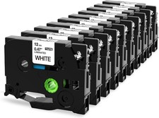 10PK For Brother P-Touch TZe-231 TZ-231 12mm White Standard Laminated Label Tape picture