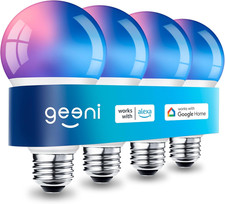 Geeni Prisma plus 800-Lumen Dimmable Smart Bulbs, 2.4 Ghz Wi-Fi, 4-Pack picture