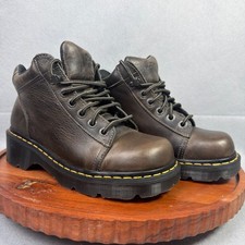 Vintage Dr Martens Toya Ankle Platform Boots Womens 9 Gray Chunky Leather Y2K picture