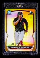 Deyvison De Los Santos RARE GOLD REFRACTOR 1ST BOWMAN /50 Diamondbacks picture