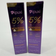 2 Pack Pipuxi 5% Minoxidil Hair Regrowth Treatment Biotin & Rosemary 3.38oz picture