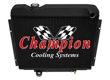 AL Champion 3 Row Black Finish Radiator for 1965 1966 Ford Custom V8 Engine picture