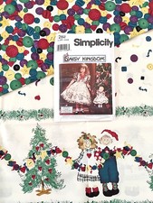Vintage Daisy Kingdom Fabrics + Simplicity Pattern Raggedy Ann Christmas Dress picture