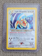Pokemon TCG Light Dragonite 14/105 Neo Destiny Holo Rare 100 HP English MP LG3 picture