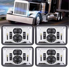 BICYACO 4 PCS DOT 4x6 Inch LED Headlights Rectangular Replacement H4651 H4652... picture