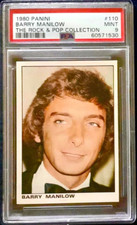 1980 BARRY MANILOW Trading Card Panini Rock & Pop #110 RC PSA 9 Pop 2 Highest picture
