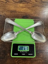 Antique 1800’s Denmark Sterling Silver Spoons G. Kolling 27.5 Grams Lot Of 2 Set picture