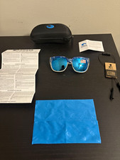 Costa Del Mar Tortoise Polarized Sunglasses Blue Mirror 580G Premium Glass NEW picture