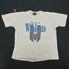 Vintage Kentucky Wildcats Shirt Mens XLarge White Basketball 90s Single Stitch picture