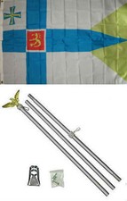 3x5 Finland Royal Flag Aluminum Pole Kit Set 3'x5' picture