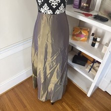 Gorgeous Vintage JS Collections Lined Iridescent Floor Length Skirt Size 16 picture