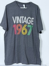 Vintage 1967 Graphic T-Shirt Dark Grey Heather XL Birthday Gift Bella+Canvas picture