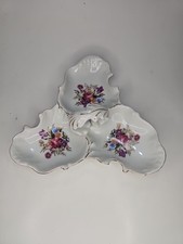 Vtg Thames Hand Painted 3 Section Candy Dish picture
