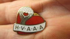 H.V.A.A.A. Pin Hawkeye Valley Area Agency on Aging Waterloo Iowa Red Heart Shape picture