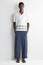 COS Relaxed-Fit Straight-Leg Cuffed Pants 32R Navy picture