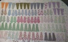 93 Pcs Unfinished Vintage DRESDEN PLATE Variation Pre-Cut Quilt Vintage Fabric picture