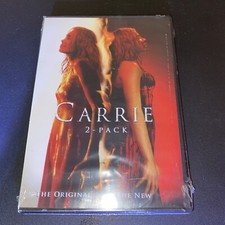 CARRIE 2-PACK DVD(STEPHEN KING) HORROR SET 1976 & 2013 [NEW/SEALED] broken case picture